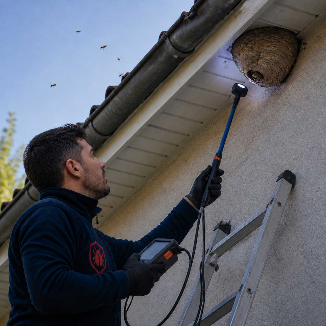 Inspection en hauteur nid guêpes - Professionnel Paris IDF